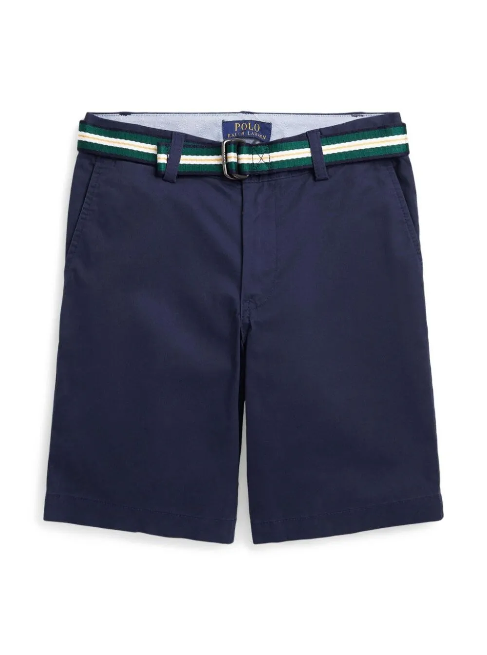 Bermuda-Shorts für Mädchen aus Stretch-Baumwolle in Blau mit Gürtel