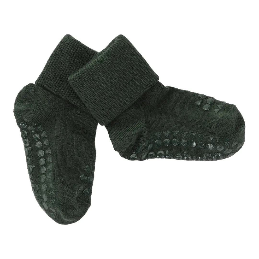 GoBabyGo Rutschfeste Socken aus Bambus forest green