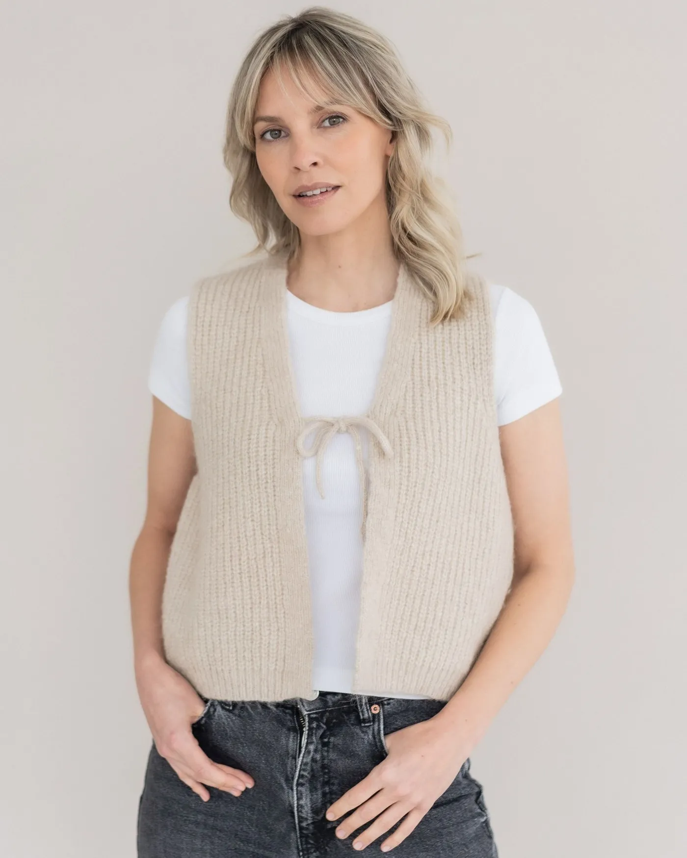 Halfen Strickerei Damen-Grobstrick-Weste