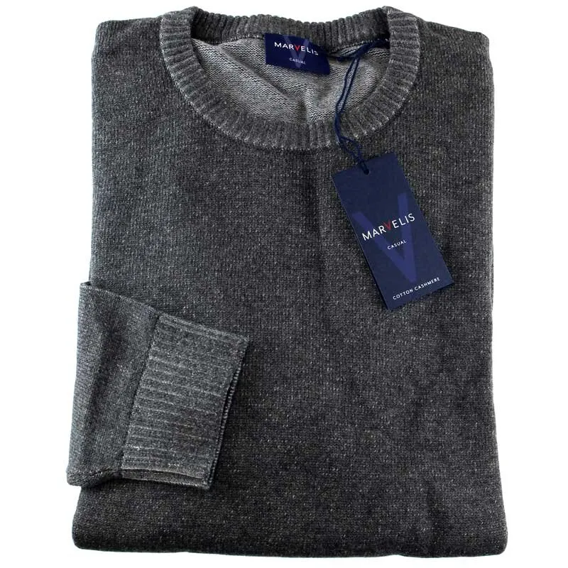Herren Kaschmir Pullover, Rund-Ausschnitt, Marke MARVELIS
