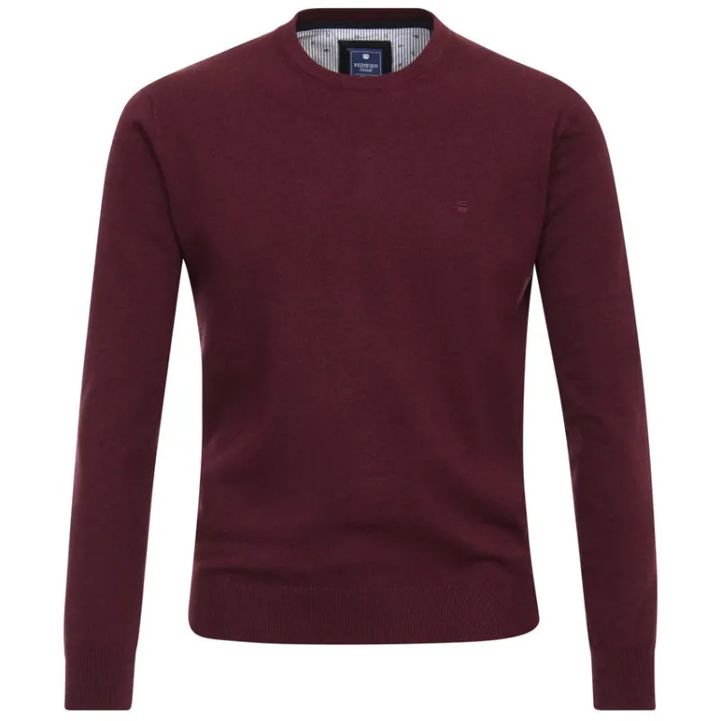 Men's sweater, round neck, REDMOND brand, 100% pure cotton M
