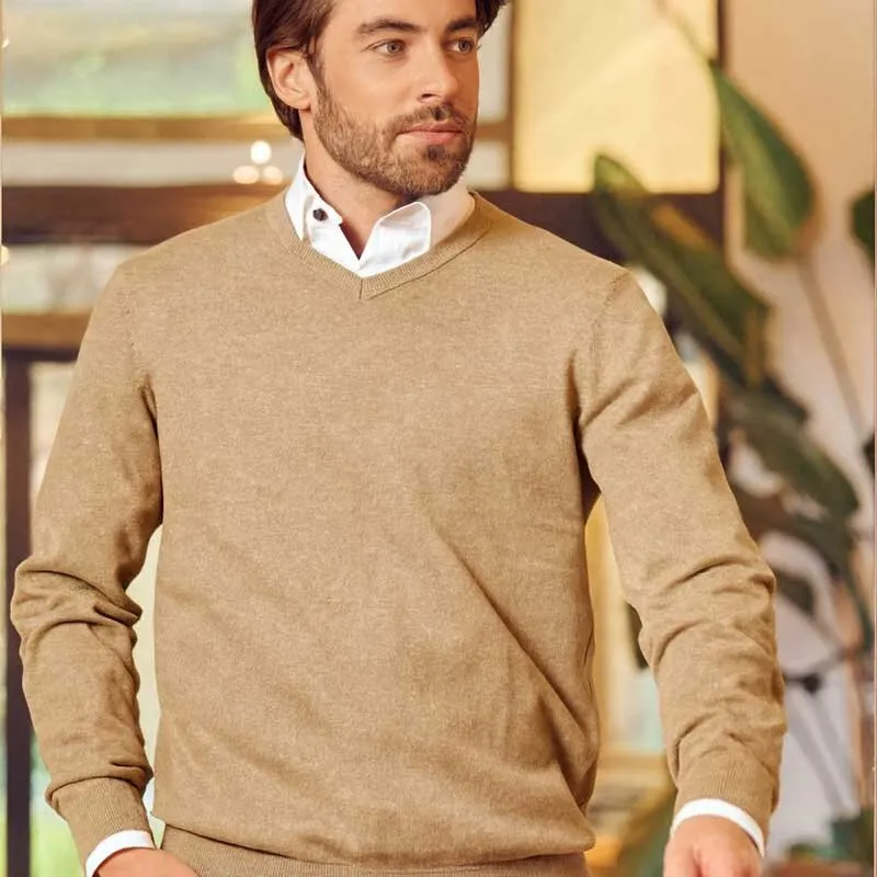 Marvelis pullover con cuello en V, manga larga 4XL (60)