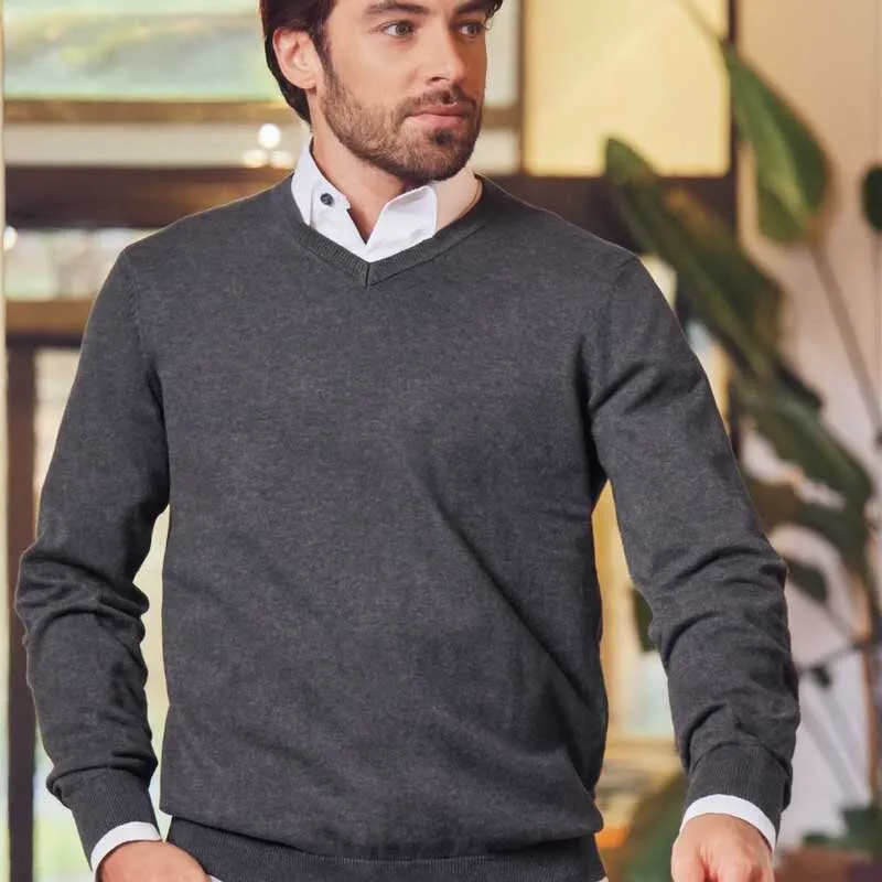 Men's sweater, V-neck, brand MARVELIS, pure cotton