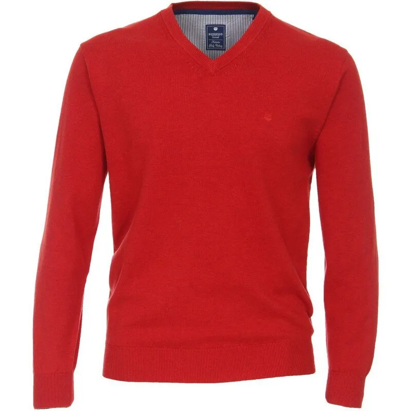 Men's pullover, V-neck, brand REDMOND, pure cotton 5XL