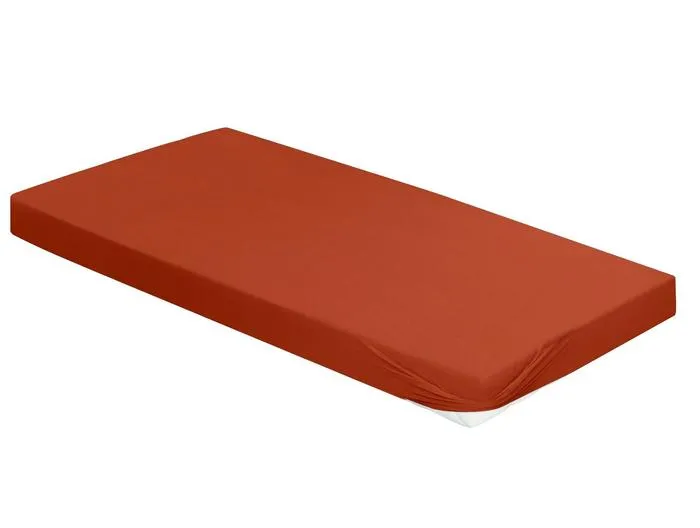 irisette Fein-Biber Spannbetttuch Merkur 0006 ziegel