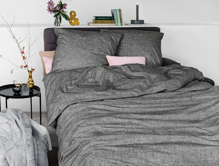 irisette Flausch-Cotton Bettwäsche Set Mink 8835 grau