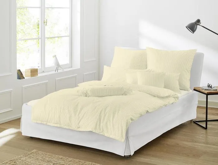 irisette Interlock-Jersey uni Bettwäsche Set uni Lumen 8129 creme