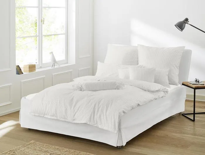 irisette Interlock-Jersey uni Bettwäsche Set uni Lumen 8129 silber