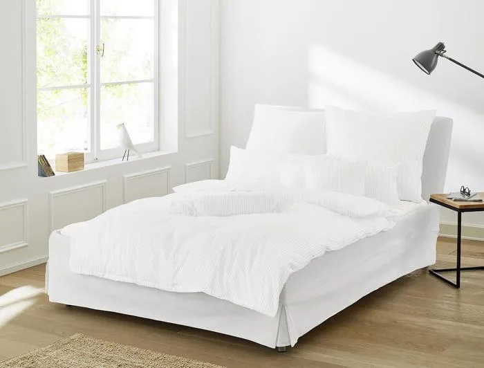 irisette Interlock-Jersey uni Bettwäsche Set uni Lumen 8129 weiss