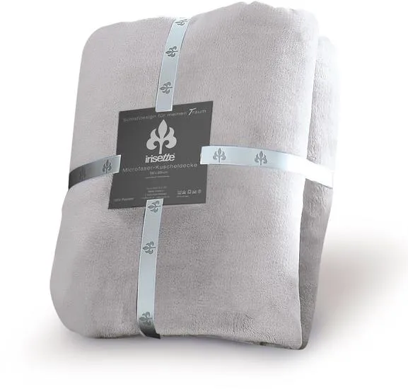 irisette Kuscheldecke uni Decken Relax 8900 platin