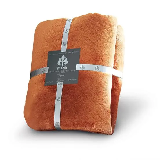 irisette Kuscheldecke uni Decken Relax 8900 safran