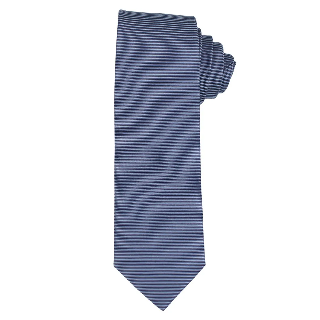 J.S. Fashion Herren Slim Krawatte blau gestreift 999 23768 357