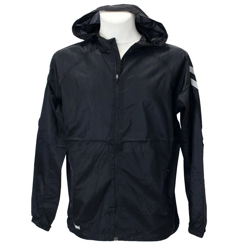 Jacke der marke HUMMEL - Tech Move ultra leicht - mit semi-transparentem, sportlichem Look, mit Kapuze, schwarz XL (54)