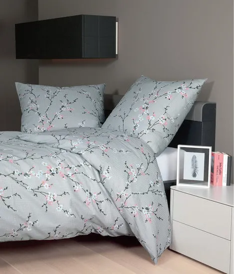 Janine Bettwäsche TANGO Mako-Soft-Seersucker silberblau 20076-08