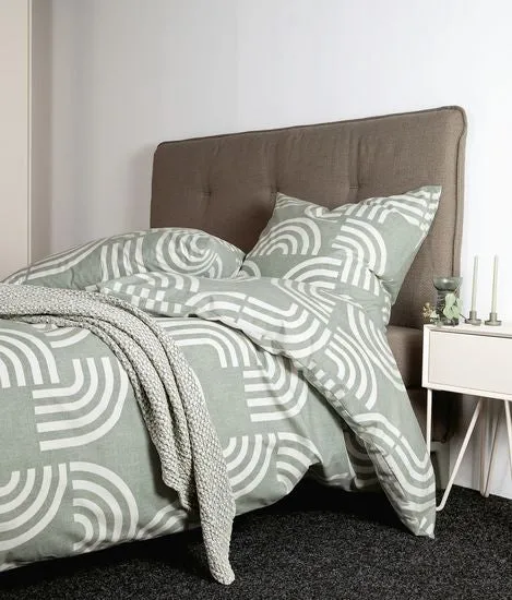 Janine Bettwäsche DAVOS Feinbiber salbeigrün 65157-06