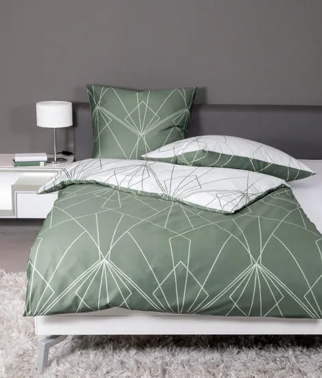 Janine Bettwäsche J. D. Mako-Satin salbeigrün jade 87054-06