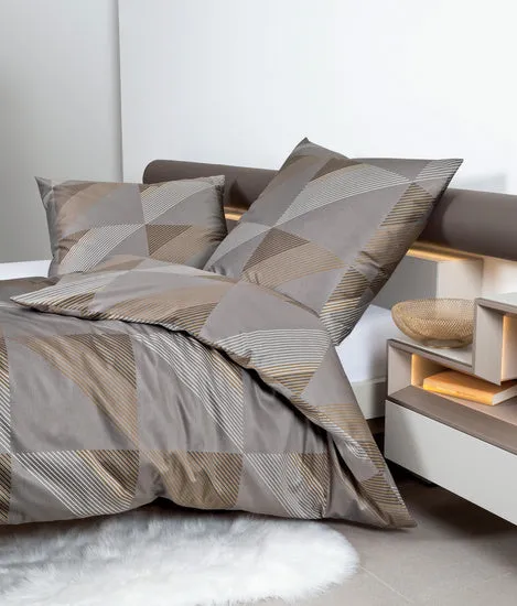 Janine Bettwäsche J. D. Mako-Satin taupe 87065-07