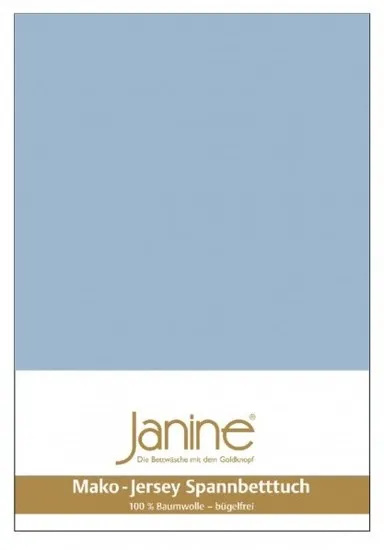 Janine Spannbetttuch MAKO-FEINJERSEY Mako-Feinjersey perlblau 5007-32