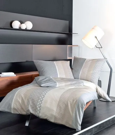 Janine Bettwäsche TANGO Mako-Soft-Seersucker sand silber 20043-07