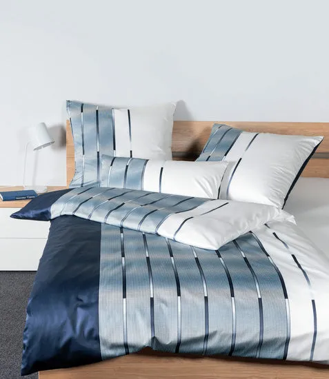 Janine Bettwäsche CARMEN S Interlock-Jersey nachtschattenblau perlblau 55026-02