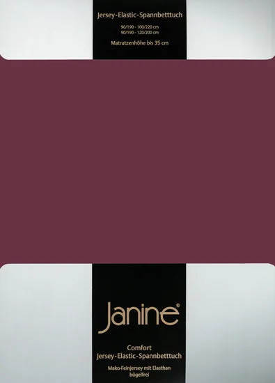 Janine Spannbetttuch ELASTIC-JERSEY Elastic-Jersey burgund 5002-41