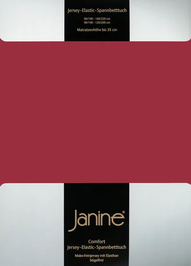 Janine Spannbetttuch ELASTIC-JERSEY Elastic-Jersey granat 5002-71