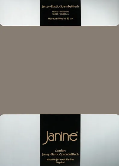 Janine Spannbetttuch ELASTIC-JERSEY Elastic-Jersey taupe 5002-57