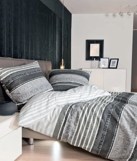 Janine Bettwäsche DAVOS Feinbiber platin graphit 6481-08