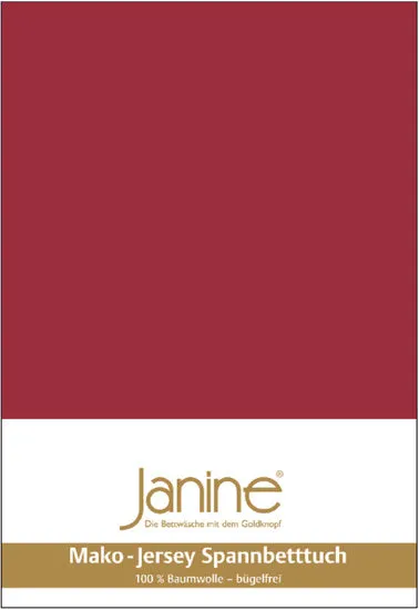 Janine Spannbetttuch MAKO-FEINJERSEY Mako-Feinjersey granat 5007-71