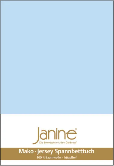 Janine Spannbetttuch MAKO-FEINJERSEY Mako-Feinjersey hellblau 5007-12