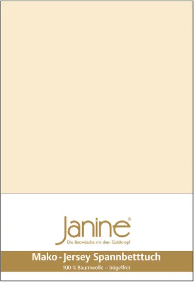 Janine Spannbetttuch MAKO-FEINJERSEY Mako-Feinjersey leinen 5007-27