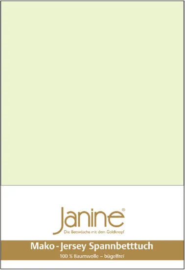 Janine Spannbetttuch MAKO-FEINJERSEY Mako-Feinjersey limone 5007-06
