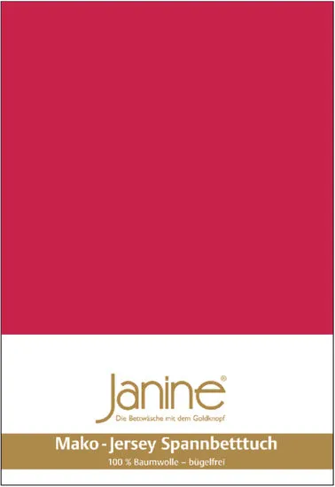 Janine Spannbetttuch MAKO-FEINJERSEY Mako-Feinjersey rot 5007-61