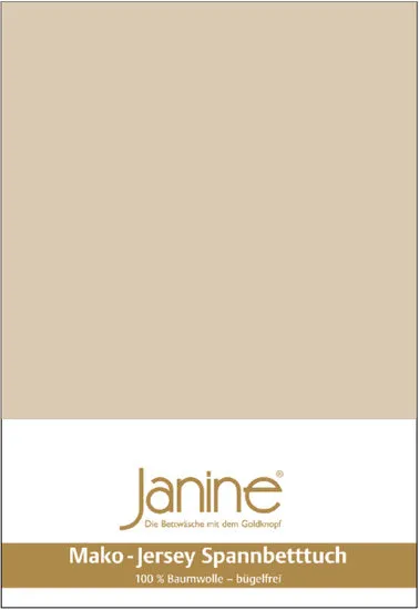 Janine Spannbetttuch MAKO-FEINJERSEY Mako-Feinjersey sand 5007-29