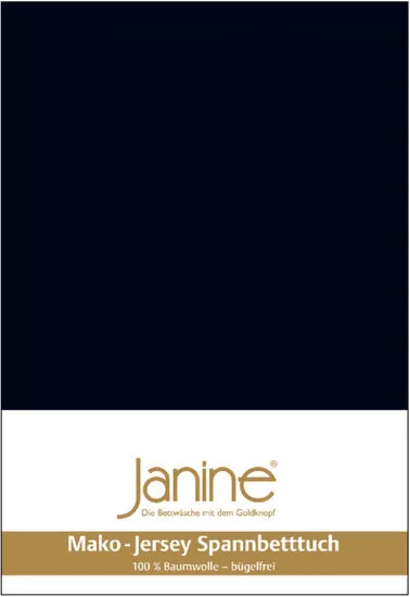 Janine Spannbetttuch MAKO-FEINJERSEY Mako-Feinjersey schwarz 5007-98
