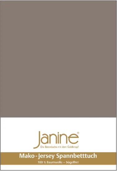Janine Spannbetttuch MAKO-FEINJERSEY Mako-Feinjersey taupe 5007-57