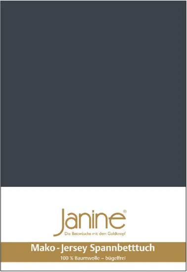 Janine Spannbetttuch MAKO-FEINJERSEY Mako-Feinjersey titan 5007-78