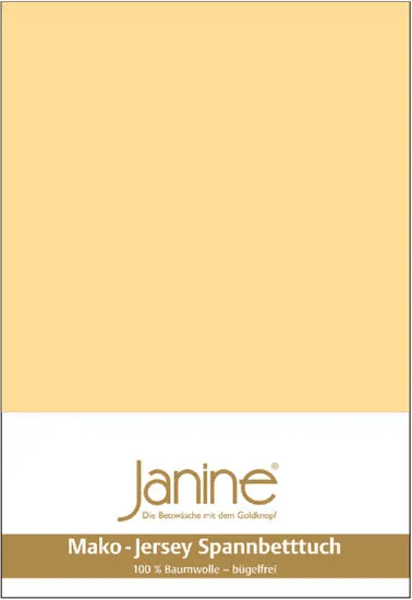 Janine Spannbetttuch MAKO-FEINJERSEY Mako-Feinjersey vanille 5007-23