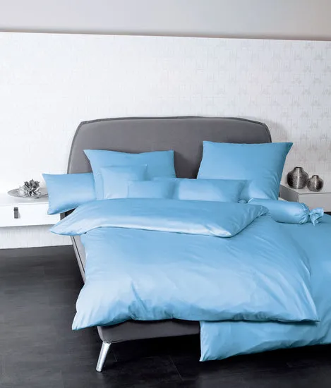 Janine Bettwäsche Colors Mako-Satin hellblau 31001-22
