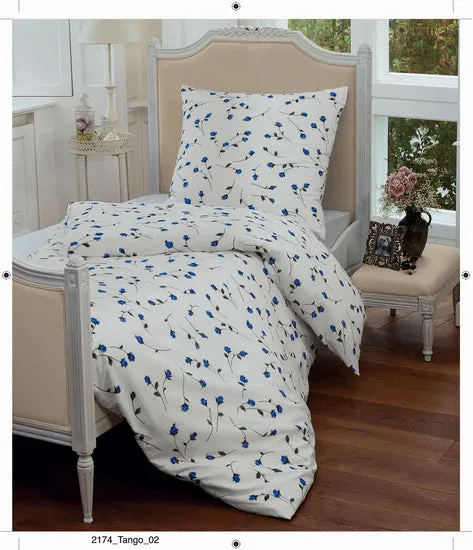 Janine Bettwäsche TANGO Mako-Soft-Seersucker blau 2174-02