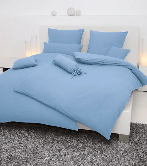 Janine Bettwäsche PIANO Mako-Soft-Seersucker bleu 0125-22