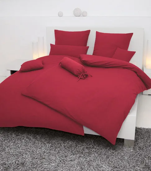 Janine Bettwäsche PIANO Mako-Soft-Seersucker burgund 0125-81