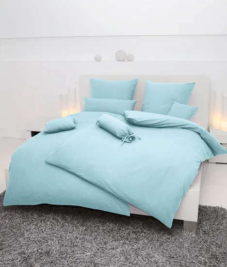 Janine Bettwäsche PIANO Mako-Soft-Seersucker kristallblau 0125-12
