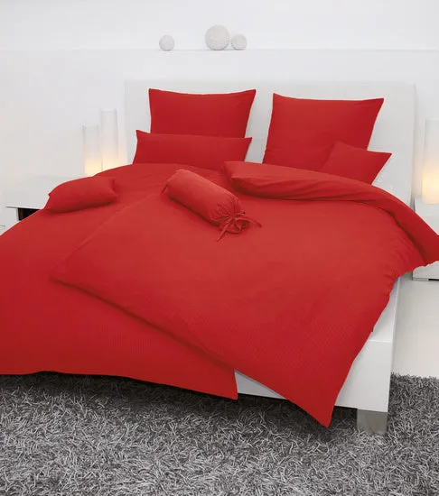 Janine Bettwäsche PIANO Mako-Soft-Seersucker rot 0125-61