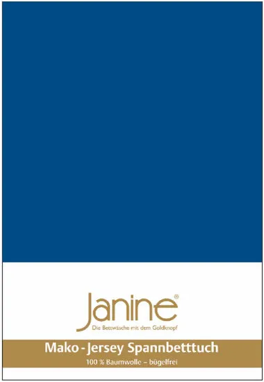 Janine Spannbetttuch MAKO-FEINJERSEY Mako-Feinjersey royalblau 5007-272