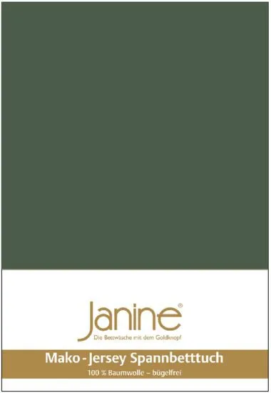 Janine Spannbetttuch MAKO-FEINJERSEY Mako-Feinjersey olivgrün 5007-76