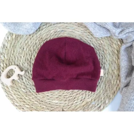 Jawoll Baby - UPCYCLING Kinder Beanie, Kaschmir, beere