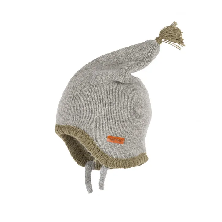 PurePure Baby-Zipfel Alpaka grau melange