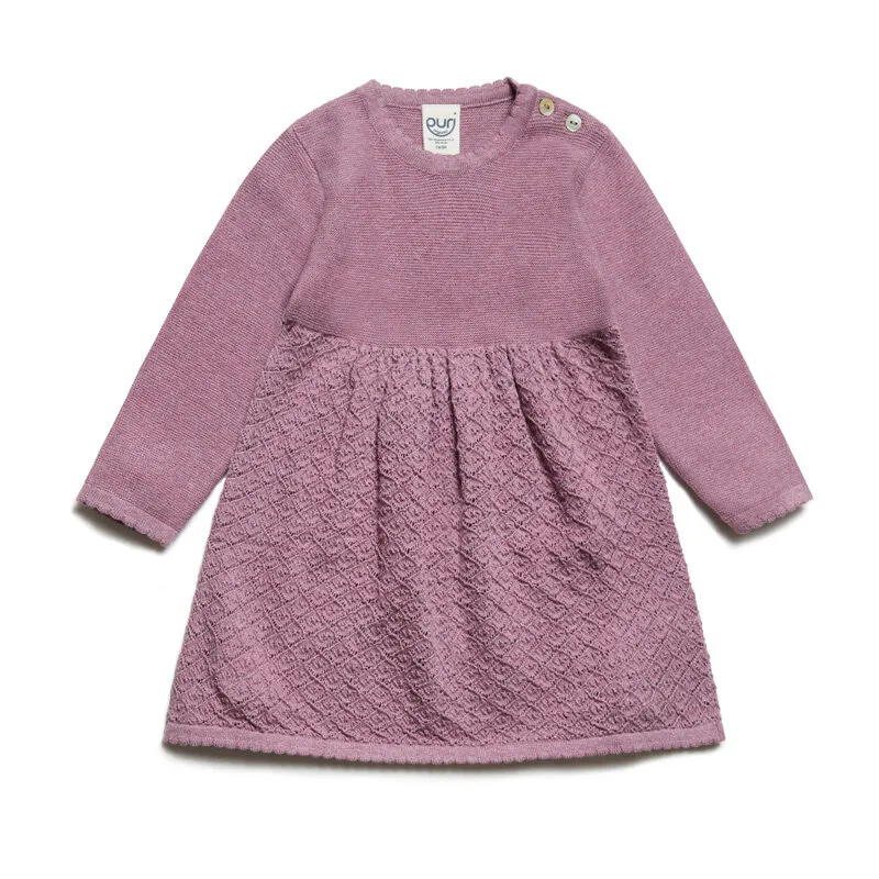 Puri Kinder Kleid Ajour Baumwolle kbA/Seide GOTS