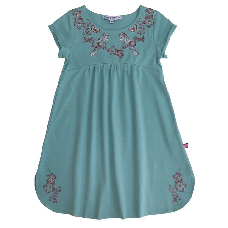 Enfant Terrible Jersey Kleid Stickerei,jade